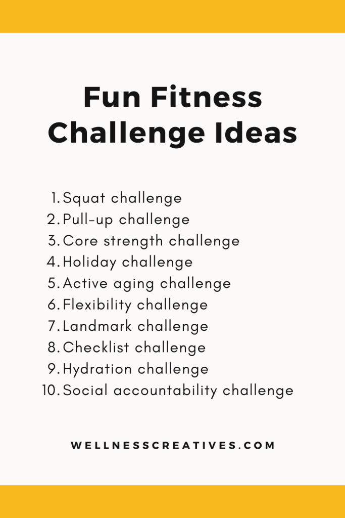 Fitness Challenge Ideas List