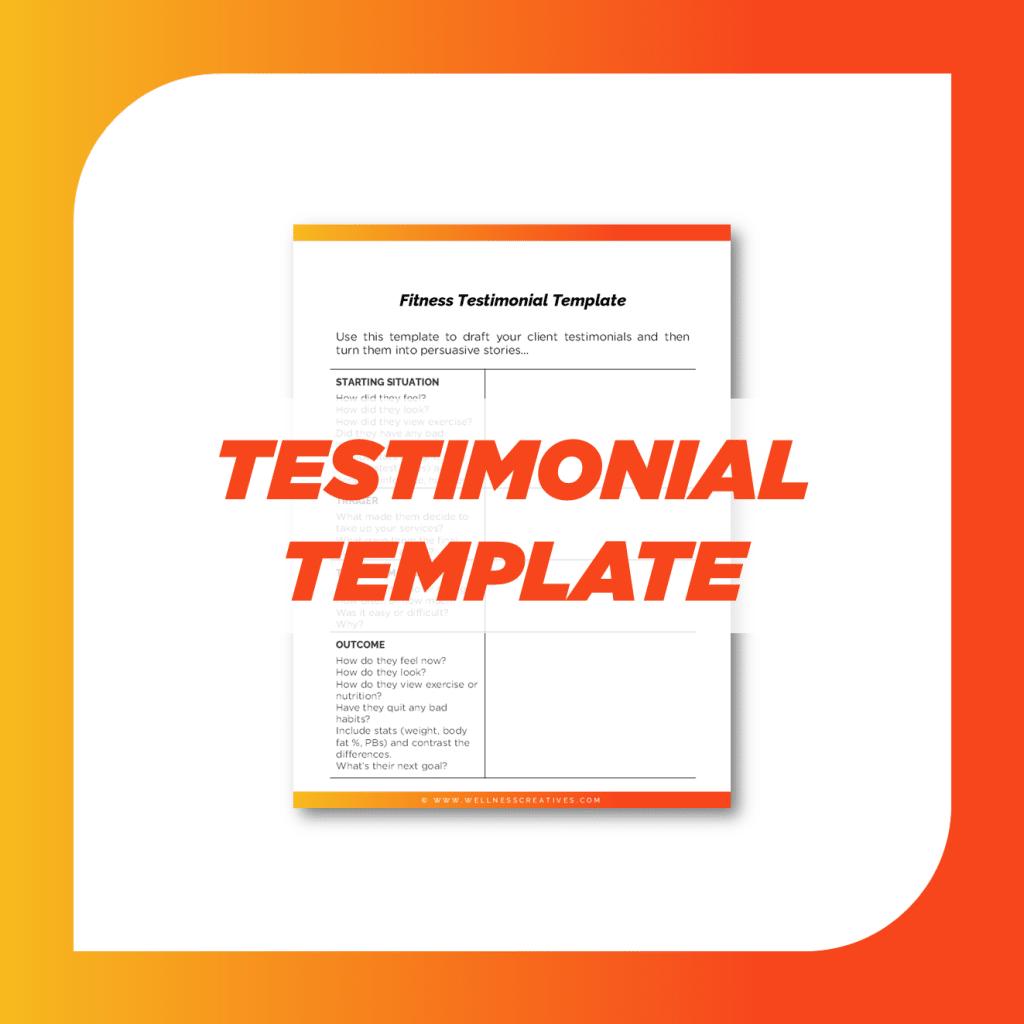 Fitness Testimonial Template Hero Image