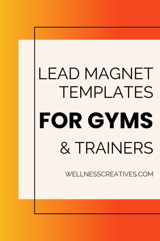 Fitness Lead Magnet Templates For Gyms Trainers Pinterest